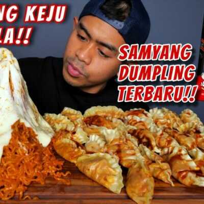 MUKBANG SAMYANG DUMPLING TERBARU + MIE SAMYANG MOZZARELLA!!